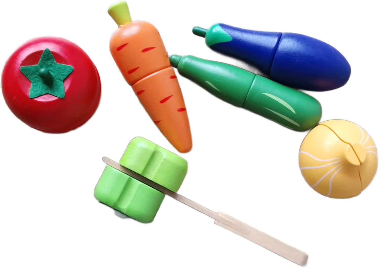 BEACENOV Wooden Play Food Toy for Toddler,Kids Kitchen Play Food Set,Play Kitchen Accessories,Pretend Play Toy Food Set,Toddler Montessori Educational Toy for Boys Girls Gift,Cutting Fruits Vegetables image number 3