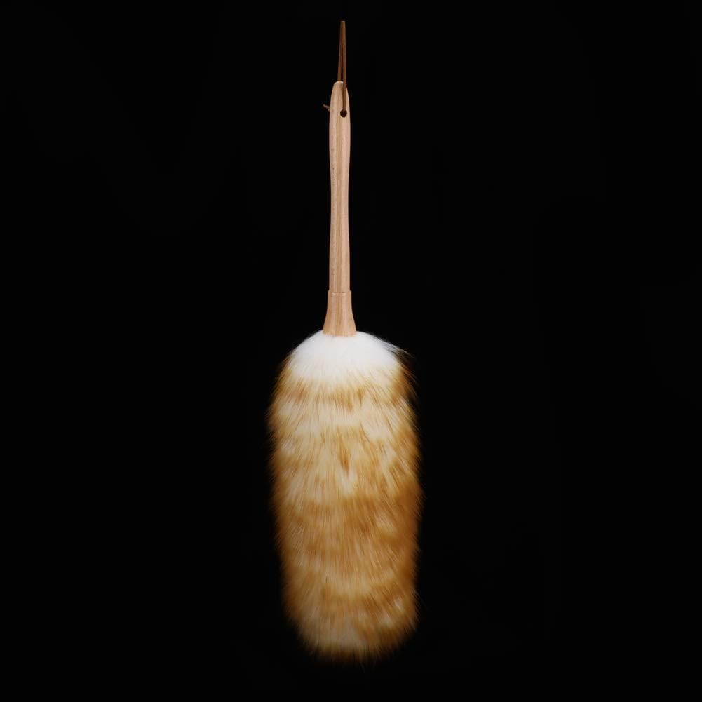 AKLOSIPY Lamb'S Wool Duster with Wooden Handle &ndash; Soft, Stylish & Tool for Home, Office & Delicate Surfaces image number 5