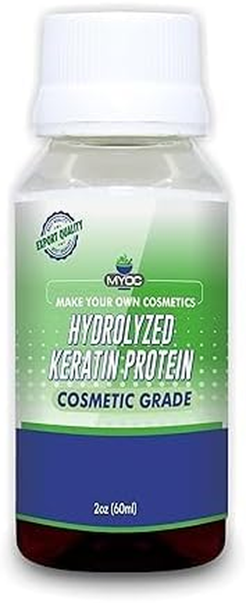 Hydrolyzed Keratin Protein Liquid - 60 Ml | for Hairs | 2 FL Oz | DIY Ingredient | Hair Strengthens & Protects &ndash; Reduces Damage &ndash; Fight Fizz &ndash; Softens &ndash; Moisturizes &ndash; Increases Density