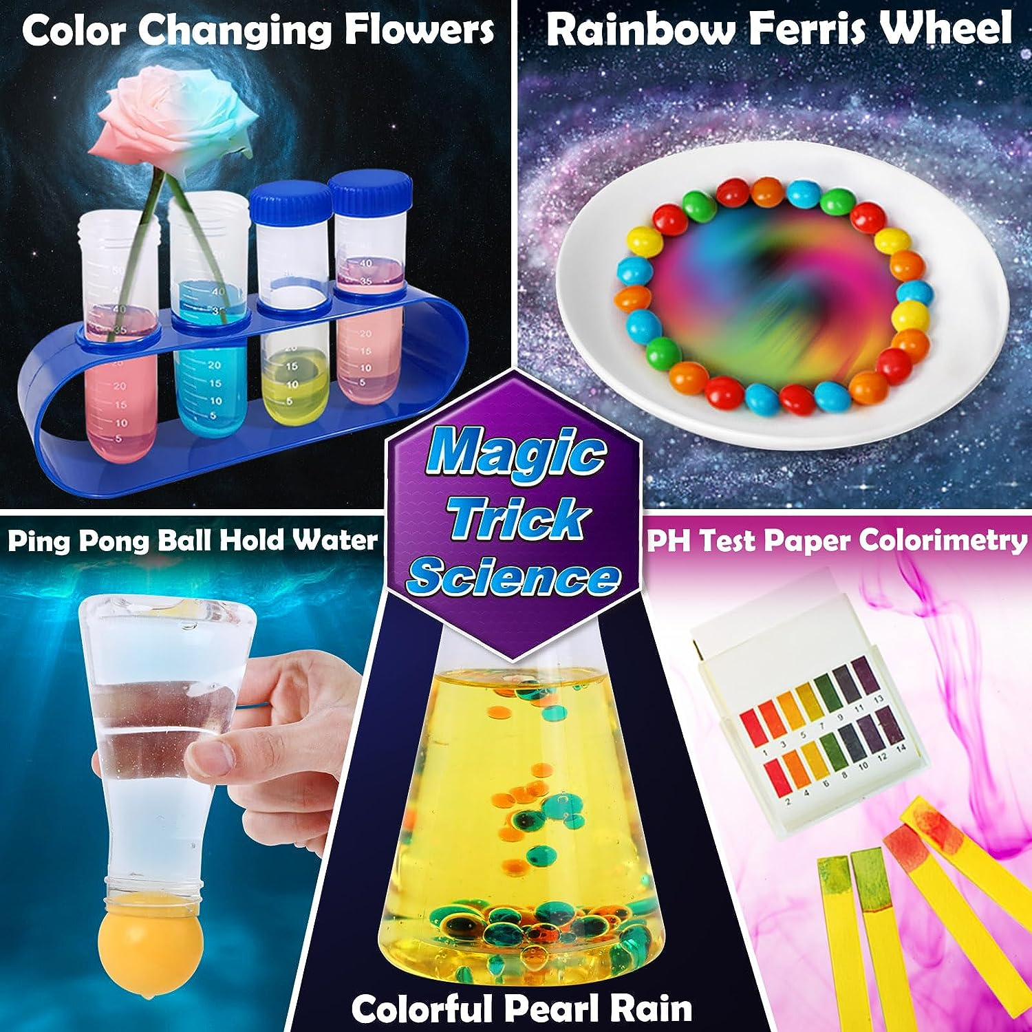 UNGLINGA 150 Experiments Science Kits for Kids, S.T.E.M Educational Toys for Boys Girls Birthday Gift Ideas, Volcano, Chemistry Set image number 2