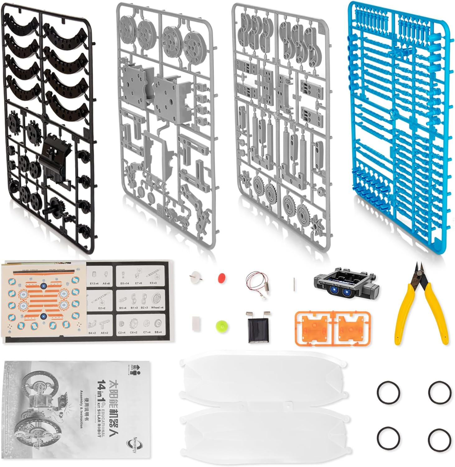 Bravmate Solar Robot Toy for Children from 10+ Years, 14-In-1 STEM Toy, DIY Construction Kit for Robot Kit by Solar Energy, Gift Boy for Children Boys 10 11 12+ Years image number 3