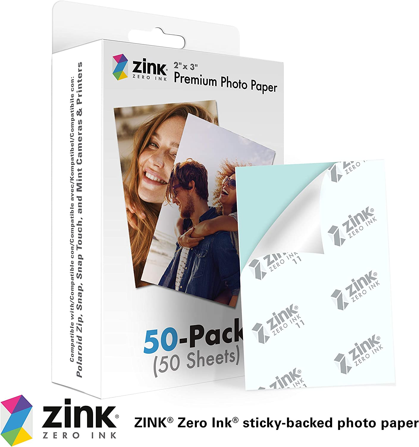 Zink 2"X3" Instant Photo Paper (150 Pack) Compatible with Polaroid Snap, Snap Touch, Zip and Mint Cameras and Printers image number 1