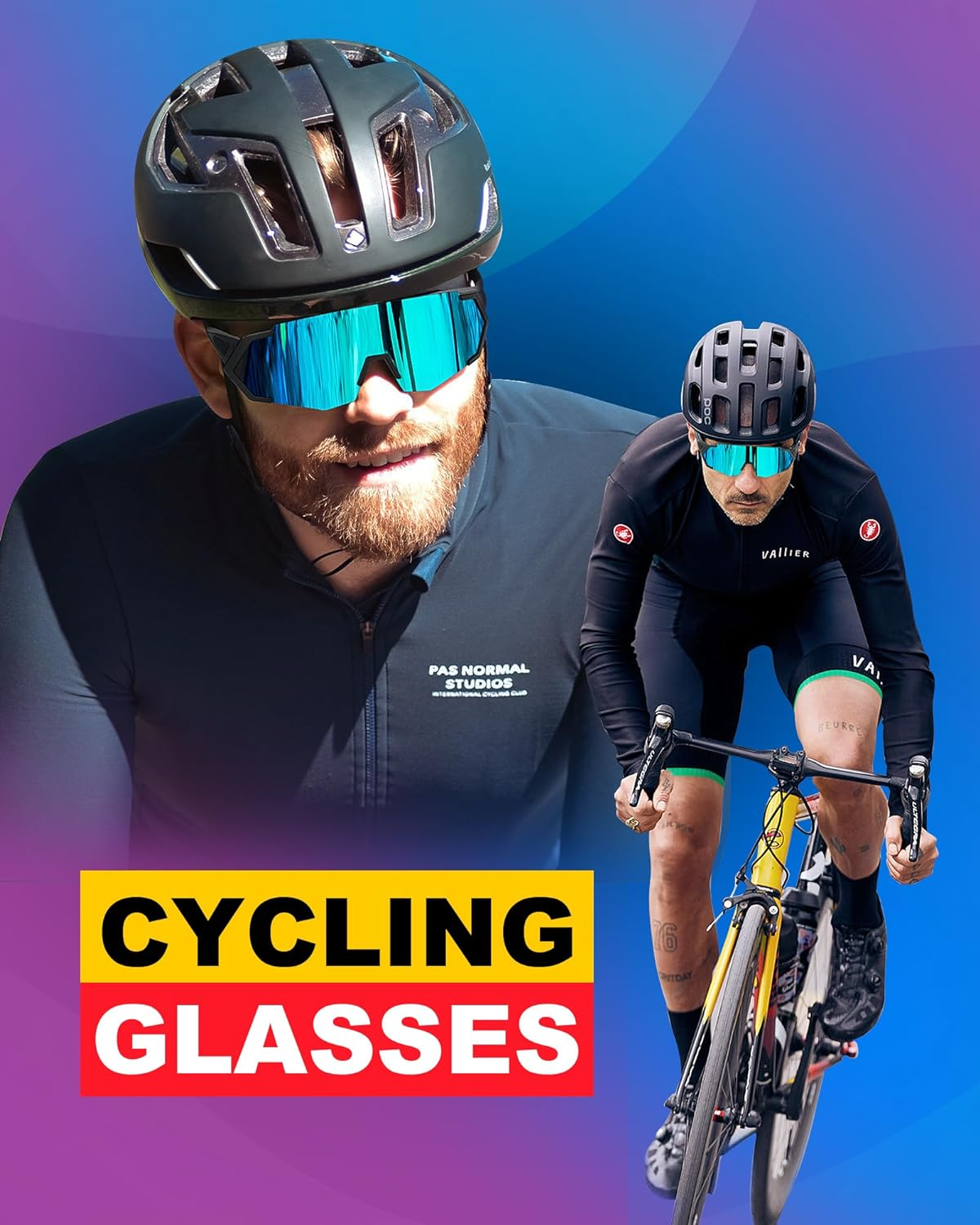 Cycling Glasses for Mens Polarised Sports Sunglasses UV400 Protection Outdoor Bicycle Motorbike Driving Fishing Dirt Bike Accessories for Men Womens