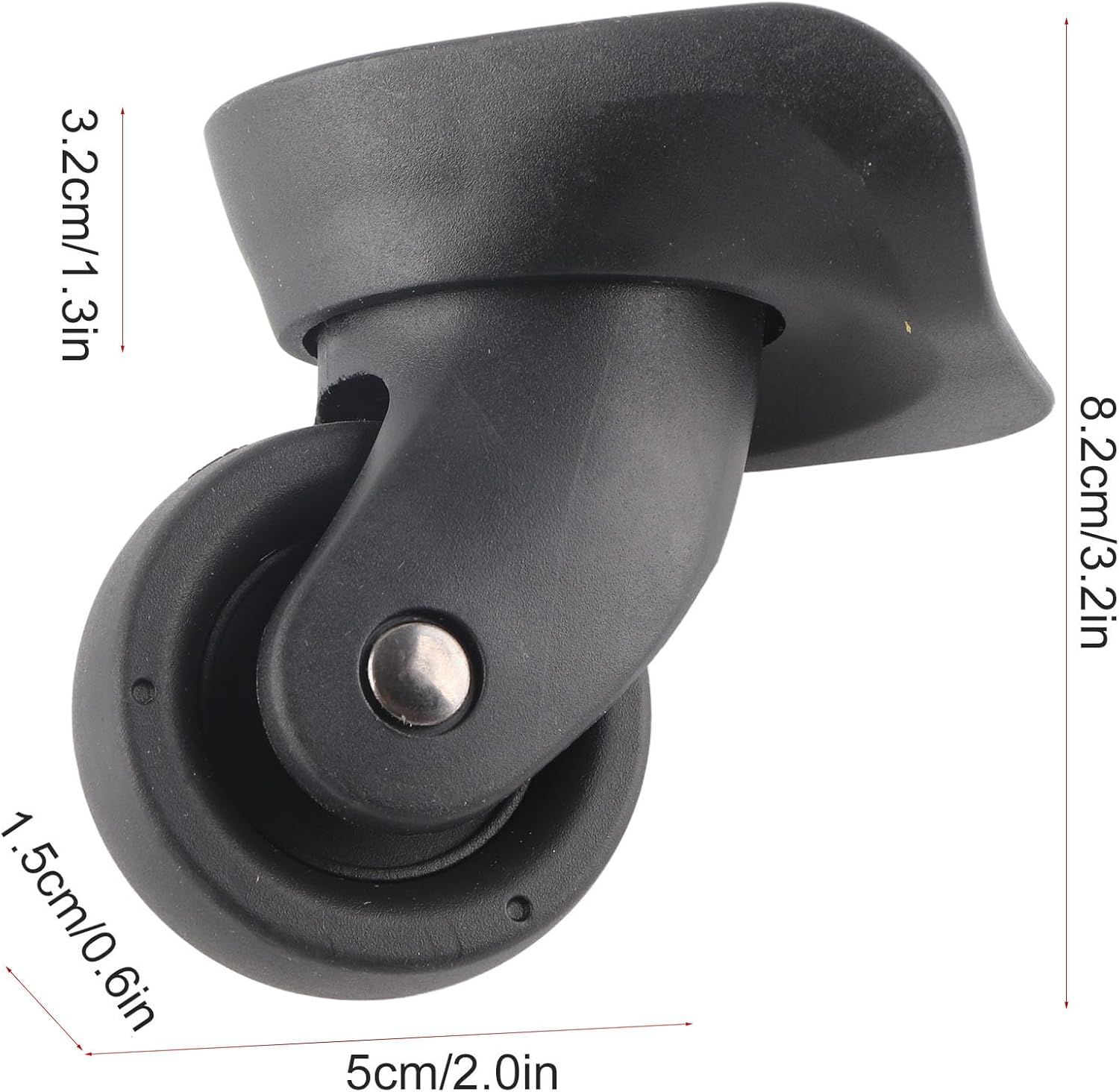 1 Pair A35 Luggage Mute Replacement Wheel, Suitcase Replacement Wheels, Swivel Suitcase Luggage Casters, Suitcase Trolley Wheel for Travel Suitcase Replacement image number 1