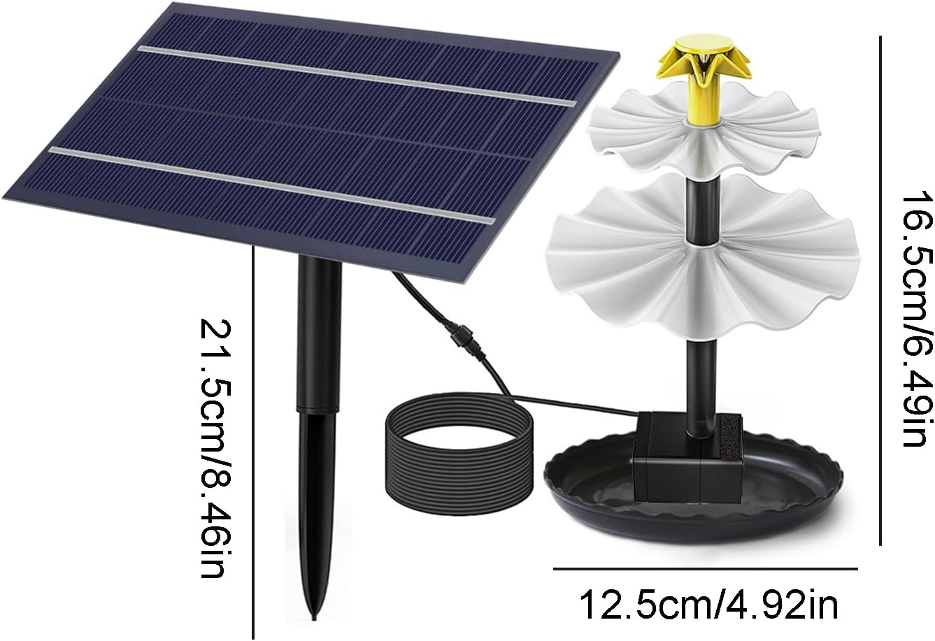Solar Bird Bath Fountain - Outdoor Pond Pump Kit, Floating Solars Water Sprayer, Eco Friendly Power Design, Compact Garden Feature | Decorative Solar Fountain for Bird Bath Pond Patio - 2W image number 5