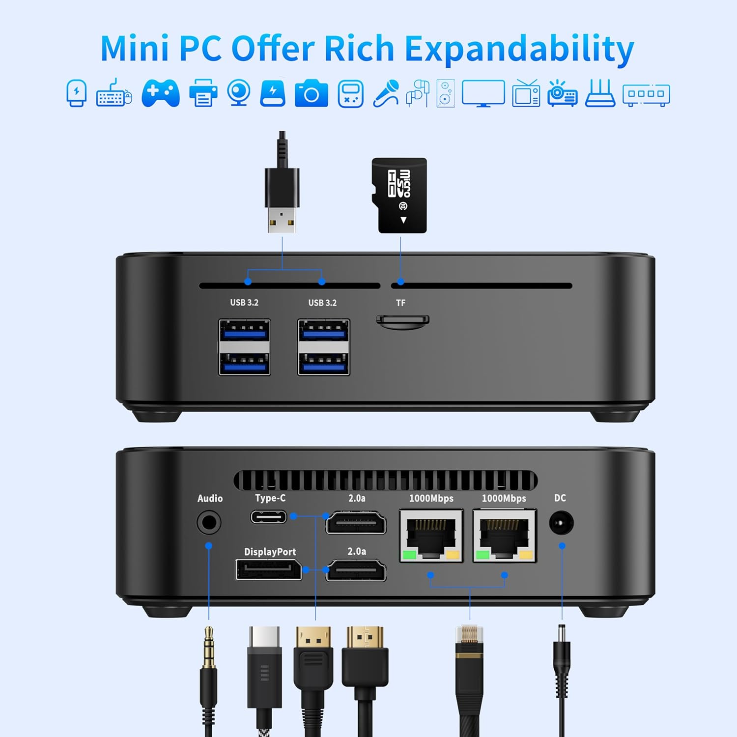 Dreamquest Mini PC Intel Twin Lake N150 (Up to 3.6Ghz) 16GB DDR4 RAM 512GB Pcie M.2 SSD Mini Desktop Computer 4K Uhd/Wifi 5/Usb3.1/Bt5.0/Micro PC for Home & Business image number 5