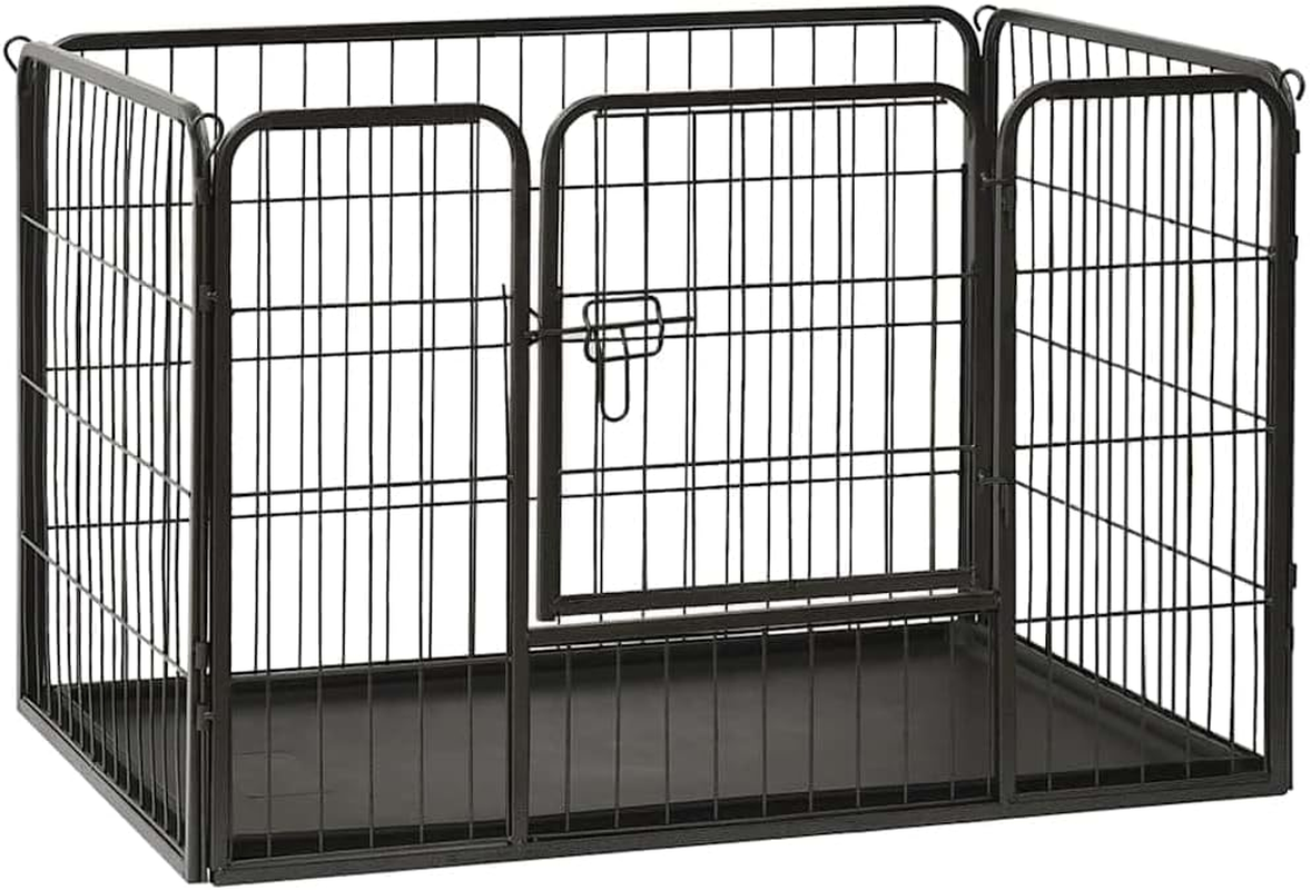 Puppy Playpen Steel 91.5X59X61Cm Pet Exercise Pen Dog Fence Indoor Outdoor image number 6