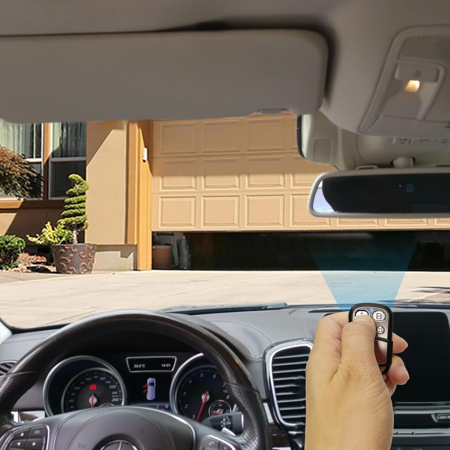 QSDIYRF Garage Door Remote ONLY Compatible with Mhouse/Myhouse TX3 TX4 GTX4 GTX4C Door Gate Remote Control 433.92Mhz Garage Remote Replacement (Blue LED Indicator, 1 Pack) image number 1