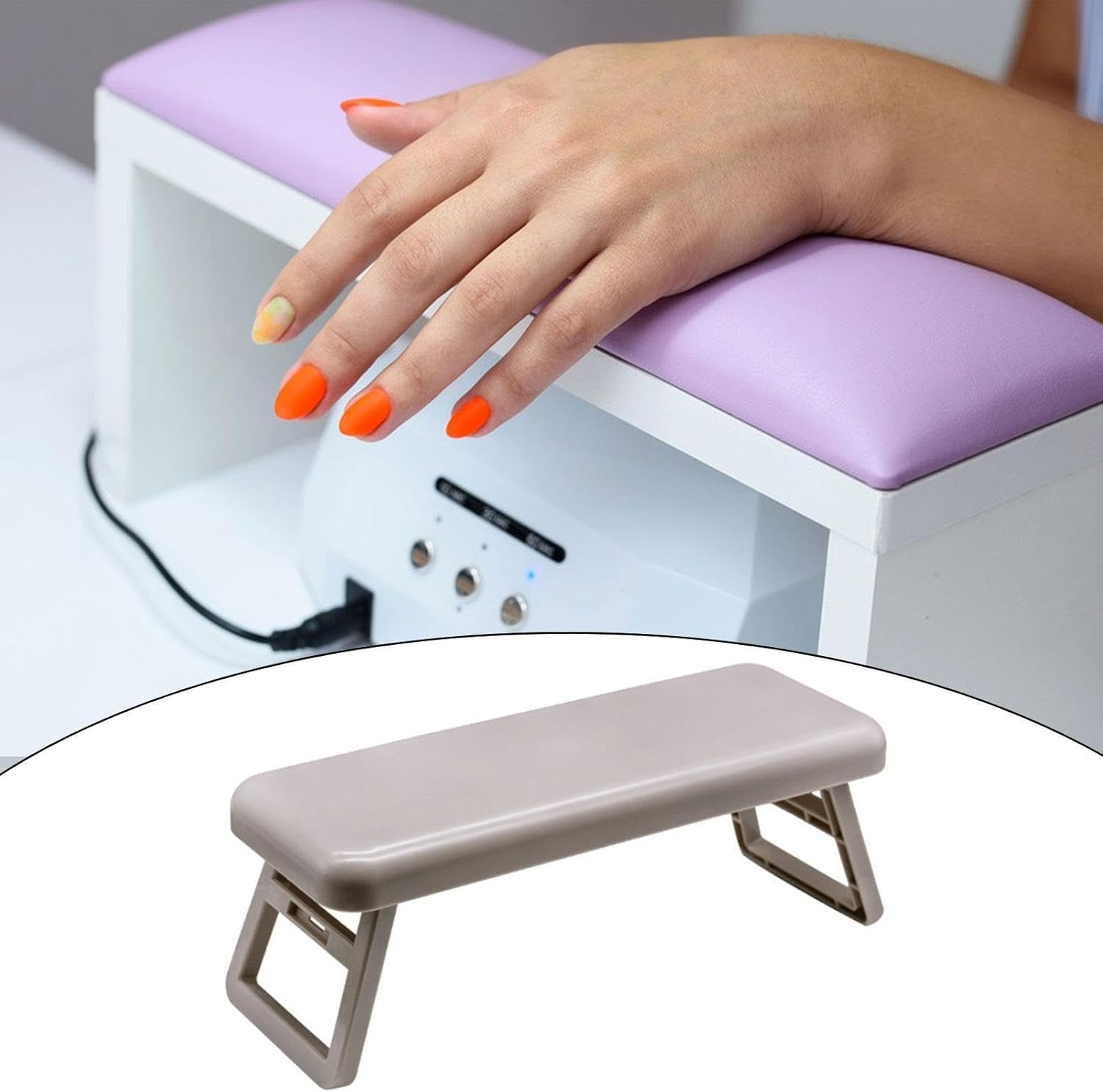 OIIBWQ Nail Arm Rest, Manicure Pillow, Foldable Portable Arm Rest, Hand Rest for Salon, Shop, Nails, Tech, Travel