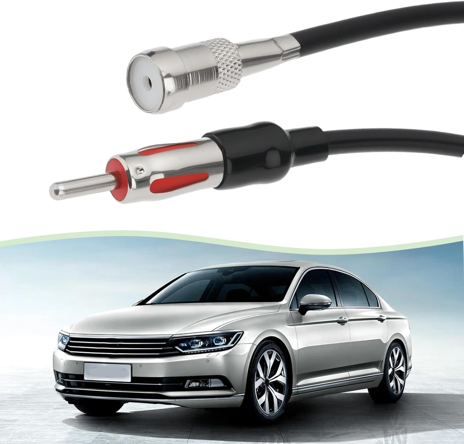 2Pcs Car Radio Stereo Antenna Adapter Compatible with VW Compatible with Ford Focus Compatible with Benz Compatible with BMW image number 6
