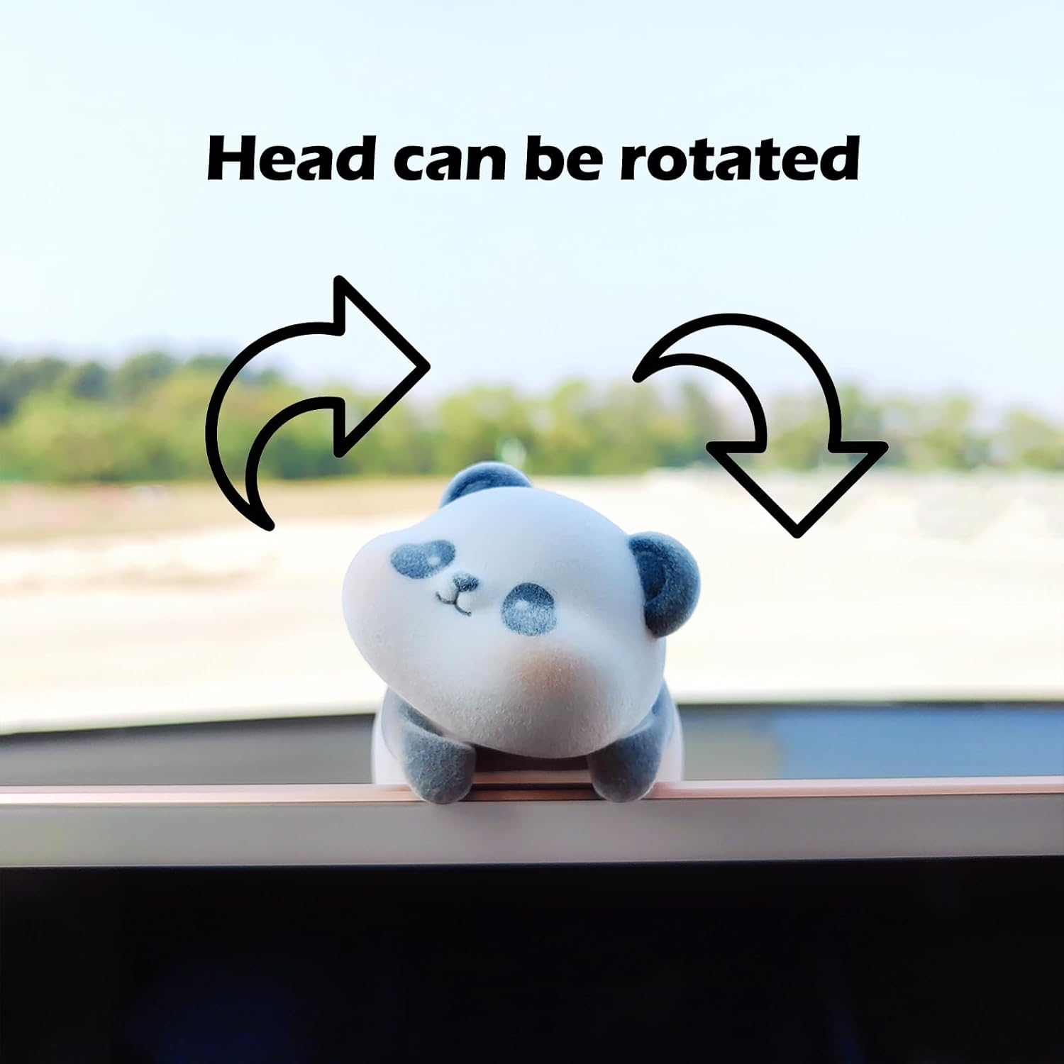 Cute Furry Animal Rear View Mirror Accessories, Car Dashboard Ornament Center Screen Decoration Rearview Mirror Charm, Car Accessories Interior Decor for Women/Men image number 5