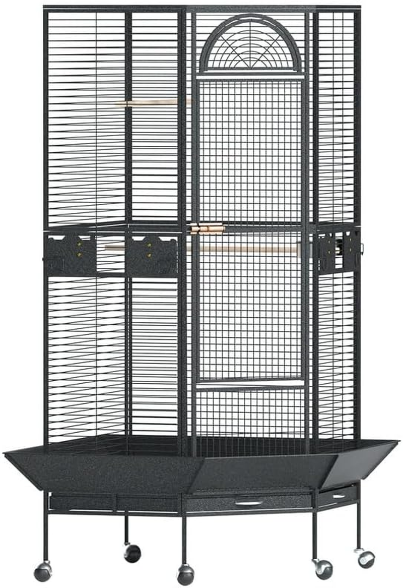 Large Jumbo Aviary Bird Cage Budgie Parrot Stand Wheels Corner Pet Supplies image number 6
