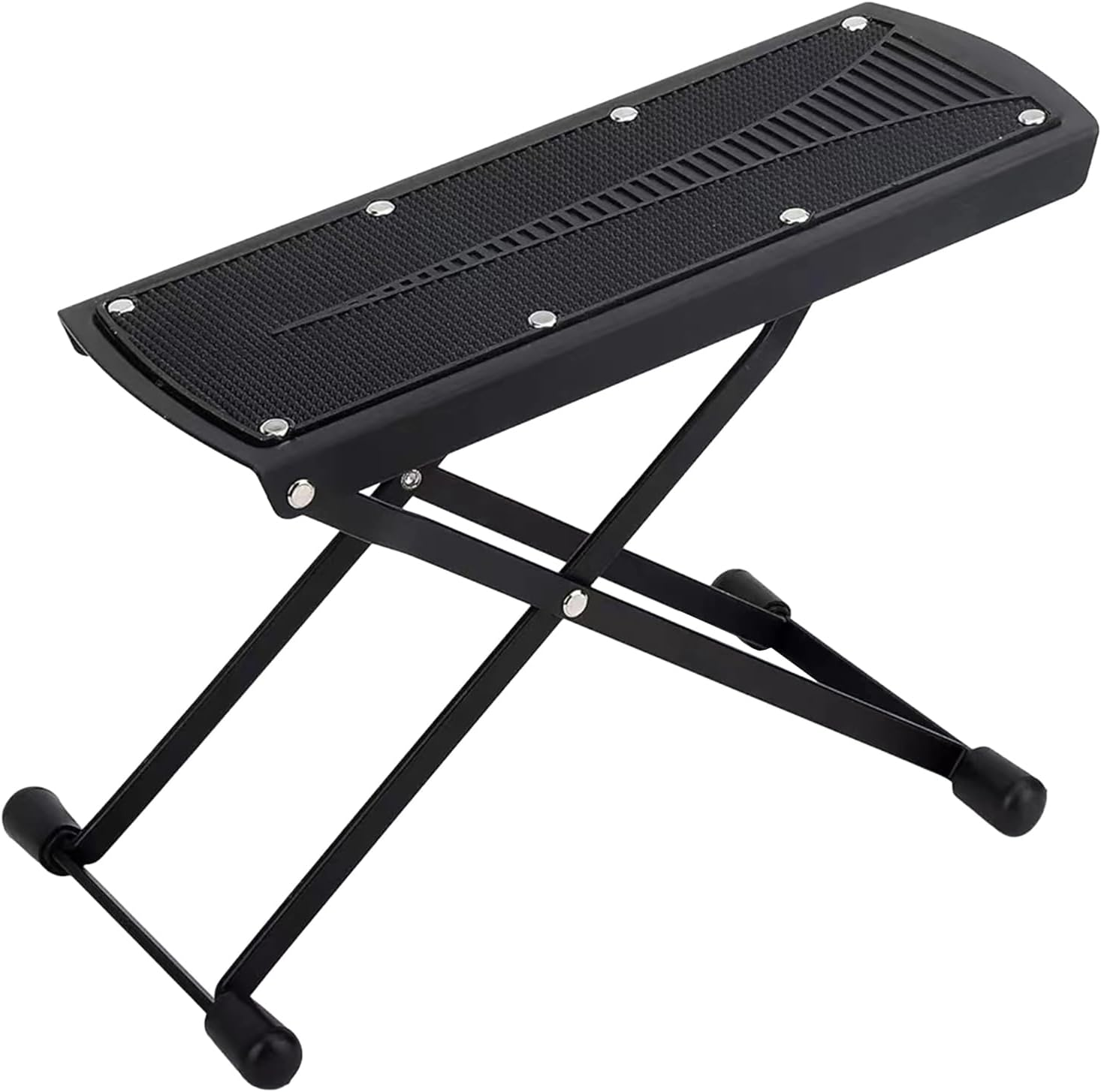 Adjustable Pedicure Foot Rest, Foldable Toe Stool, Non Slip Beauty Tool along 6 Height Levels, Black Stand with 220Lbs Load Capacity for Salon and Home Use 9.84 Inches