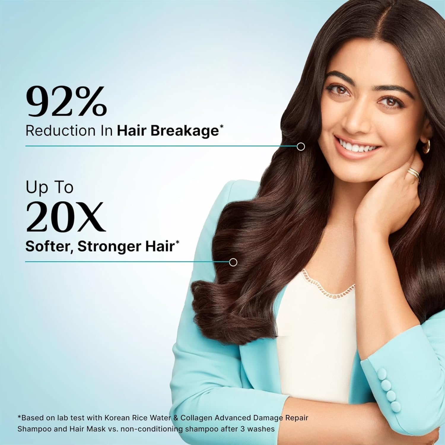 Pilgrim Korean Rice Water & Collagen Advanced Damage Repair Shampoo - 400Ml | with 17 Amino Acids, Wheat Protein & 5 Ceramides | Paraben-Free | for Dry & Damaged Hair | for Women and Men image number 3