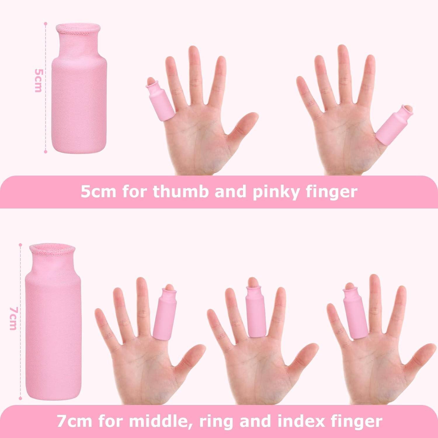 Finger Ice Sleeves 4 Ice Packs for Fingers, Thumbs & Toes Hot Cold Therapy for Arthritis, Tendinitis, Trigger Finger and Swollen Finger image number 3