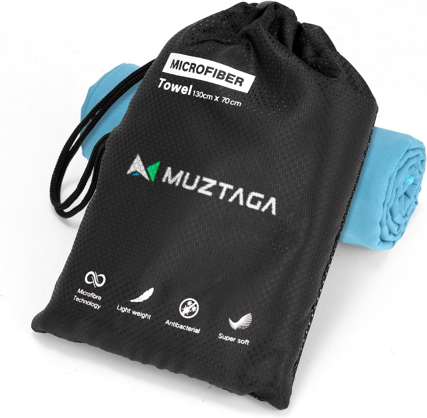 Microfiber Beach Towel-Perfect for Travel, Sports, Camping, Swimming, Yoga, Gym- Quick Dry, Sand Free, Compact, Lightweight, Absorbent (Blue, Large (160X90Cm, 63X35&rdquo;))