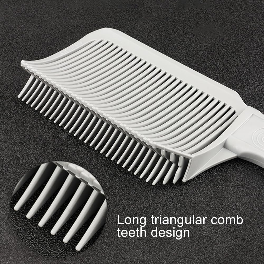 Barber Fade Combs Flat Top Combs, 2Pcs Barber Fade Comb Fading Comb Barber Hair Cutting Comb Barber Fade Comb Curved Triangular Tooth Comb Blending Flat Top Comb,Anti-Static Barber Fade Comb for Men image number 3