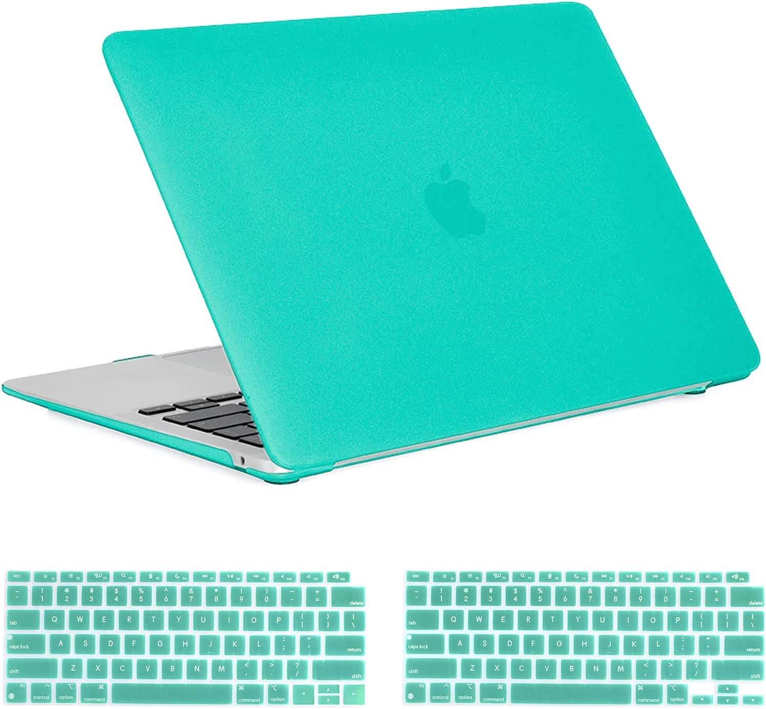 T Tersely Case for Macbook Air 13 Inch Case 2022 2020 2019 2018 Release A2337 M1 A2179 A1932, Plastic Hard Shell Cover & Keyboard Cover Skin Compatible with Macbook Air 13 Inch - Clear Transparent