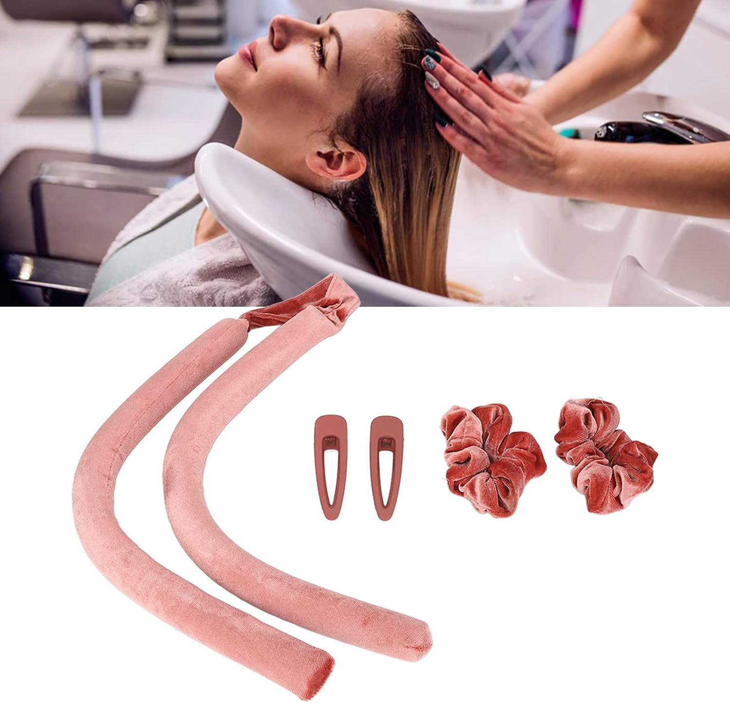 Heatless Curls Roller, Portable Soft Touch Curling Iron with Hairpin Hair Ring Hair Styling Tool image number 5