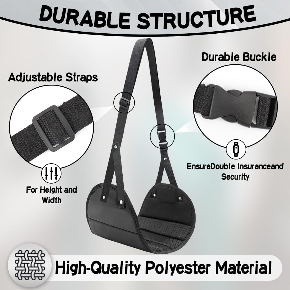 Airplane Foot Hammock Travel Essentials - Foot Rest under Desk for Flying and Plane Comfort - Repose Pied Flight Footrest image number 6