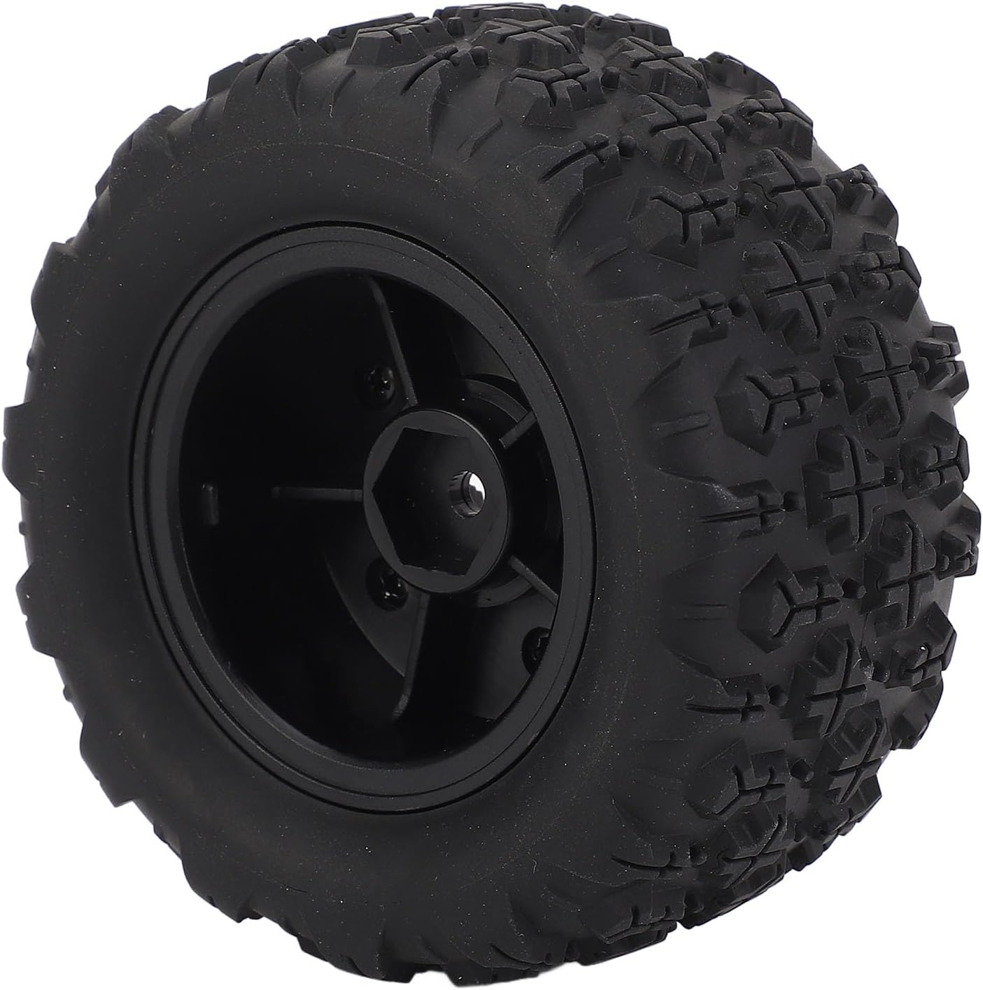 4 Pcs Rubber RC Tire, 83.5Mm RC Wheel Tire Plastic Wheel Rims & Rubber Tires for WLTOYS 144010, for SCY 16101, 16102, 16101PRO, 16102PRO, and for MJX 16208, 16209, 16210 image number 3