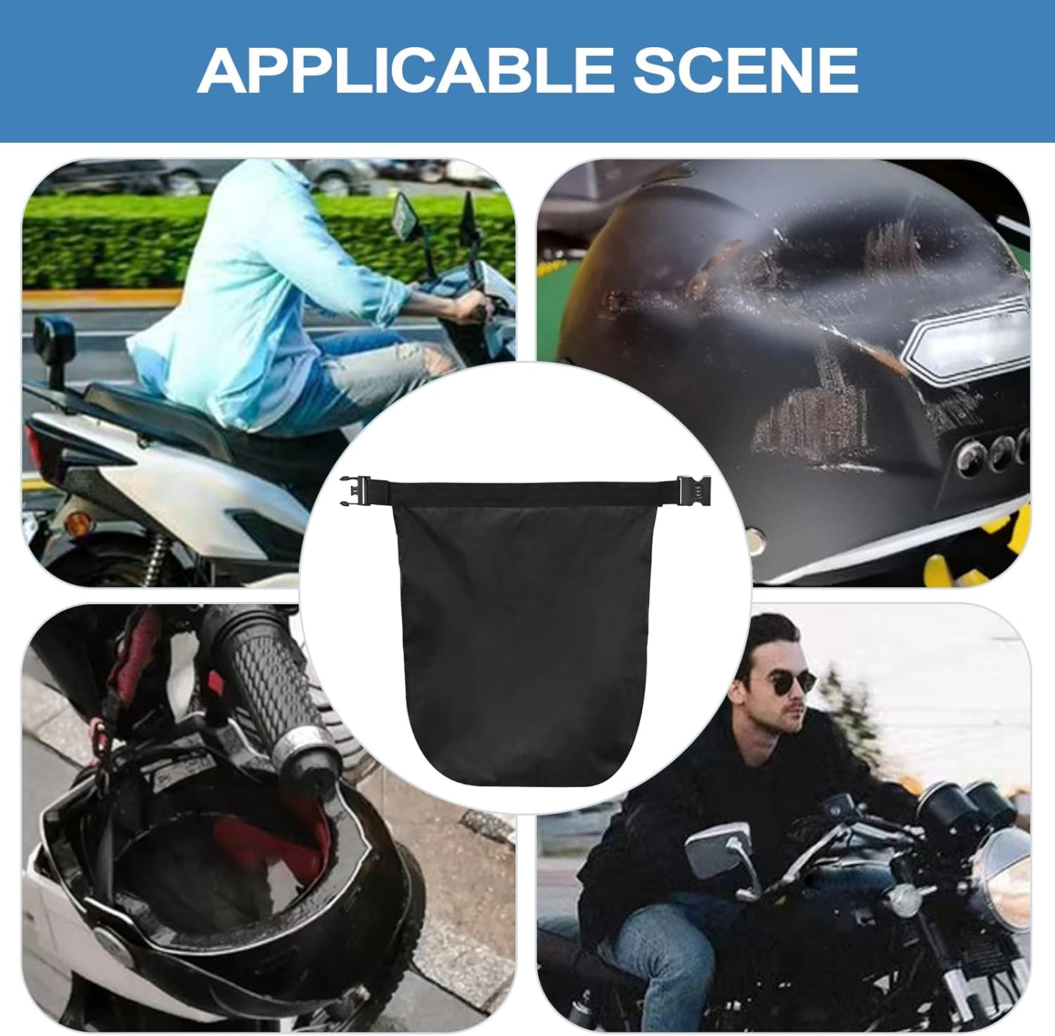 Hockey Helmet Bag &ndash; Silver-Coated Polyester Padded Helmet Storage | Protective Motorcycle Helmet for Travel & Gear Safety | Helmet Bag Ideal for Ice Hockey, Motorbike & Sports Equipment image number 4