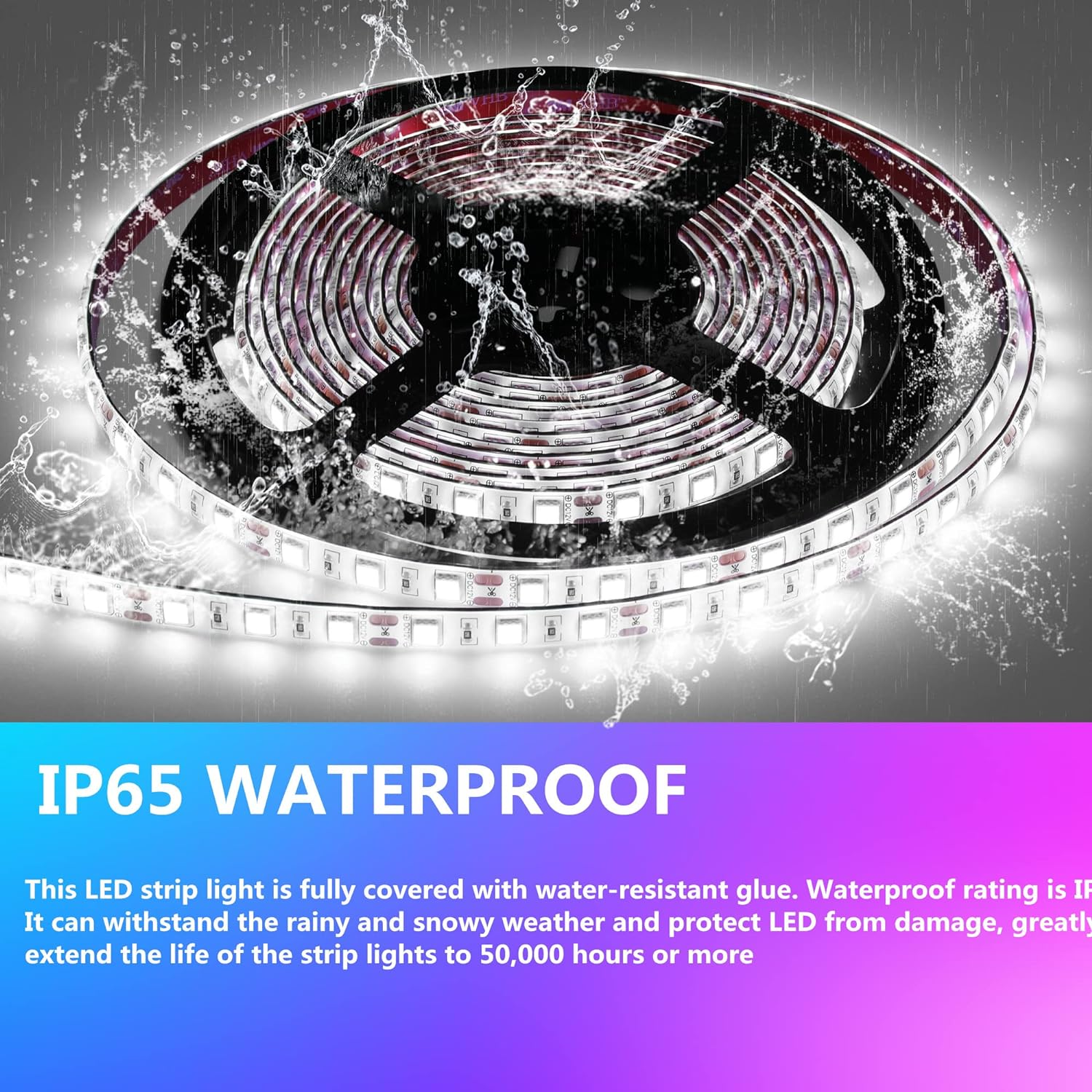 RV Led Lights, 12V 20FT Awning Lights for Camper Motorhome Travel Trailer Concession Stands Food Trucks, Waterproof Exterior Light Strip for Party BBQ image number 2