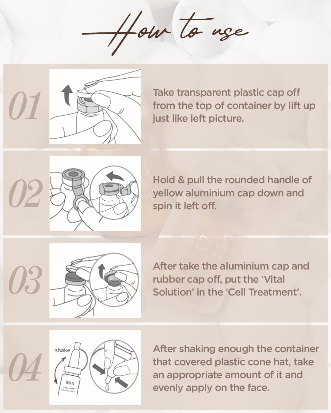 GD11 Premium Rx Cell Exosome Treatment | Premium Home Aesthetic Skin Care Set for Skin Regeneration Serum | Anti-Wrinkle and Anti-Aging Face Ampoule for Elasticity Care, 3 Pairs (0.1Oz. + 0.2 Fl.Oz.) image number 3