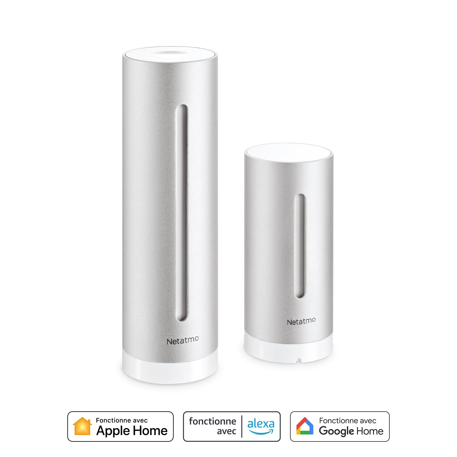 Netatmo Smart Weather Station with Wall Mount - Wifi, Radio, Indoor and Outdoor Sensor, Weather Forecast, Hygrometer, Air Quality, Compatible with Amazon Alexa, Apple Homekit and Google Home, NWS-AMZ