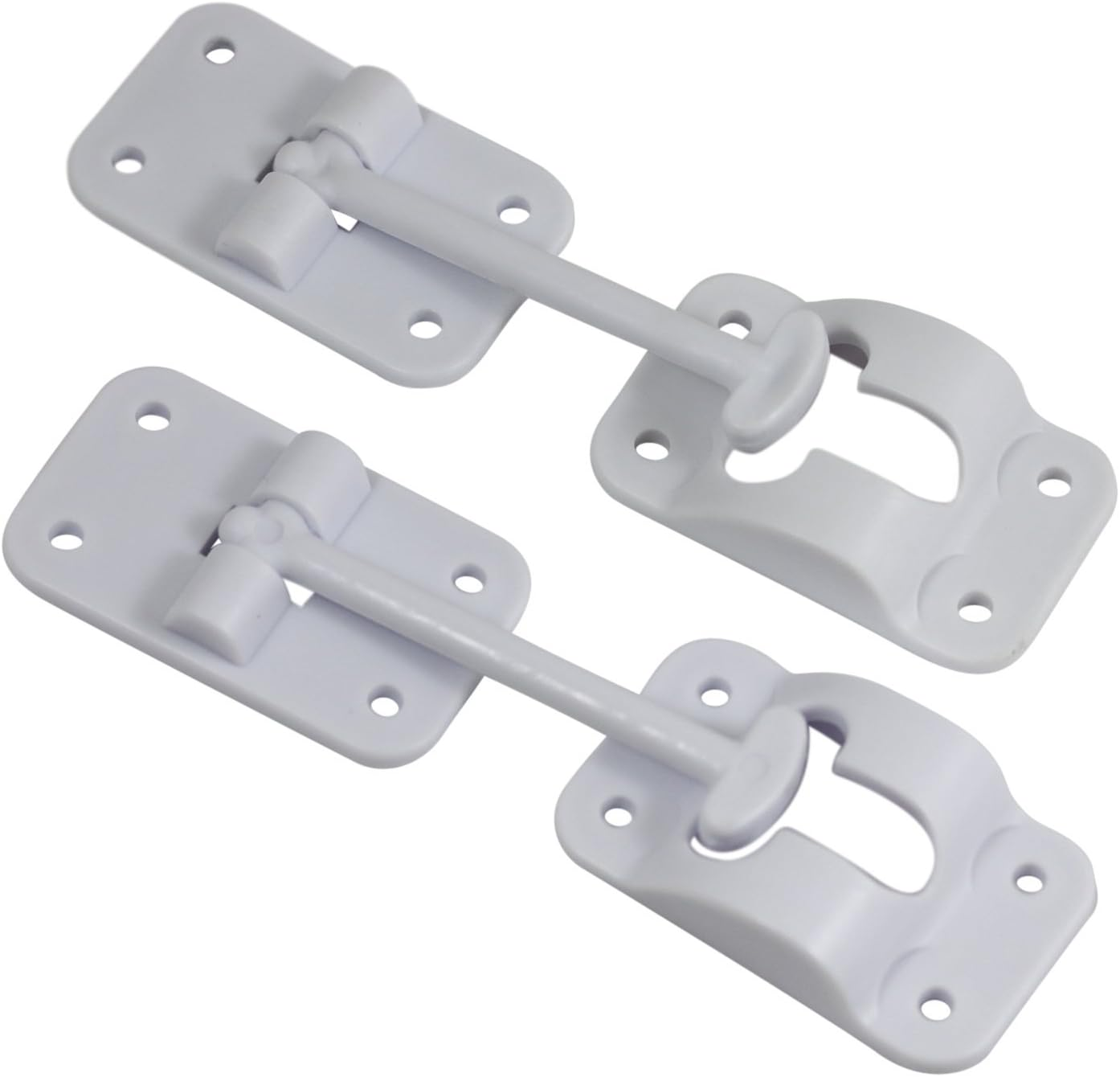 2 Pack: RV T-Style Door Holder Catch 3-1/2 for Latch Holder Camper Trailer Cargo Hatch White image number 3