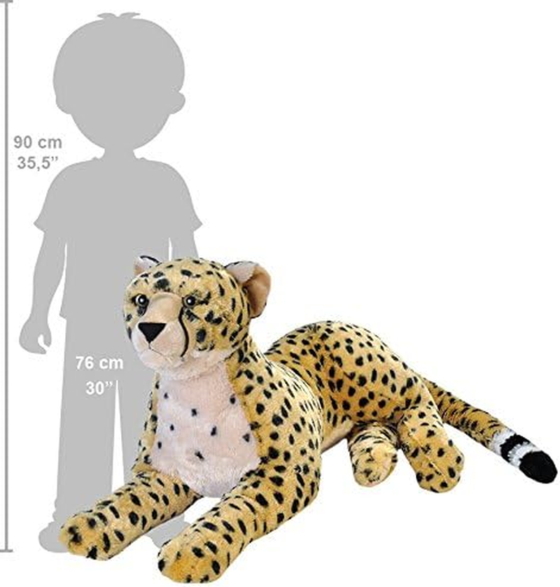Wild Republic Jumbo Cheetah, Giant Stuffed Animal, Plush Toy, Gifts for Kids, Jumbo Cuddlekins 30 Inches