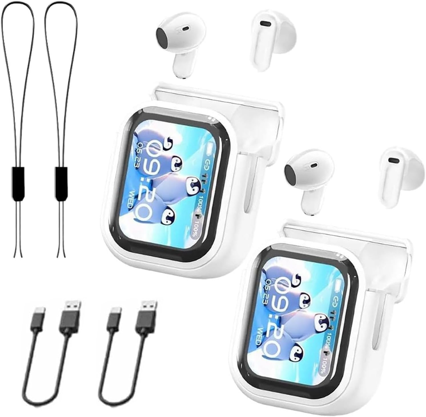 NE20 Earbuds, Bluetooth 5.4 LED Display High Fidelity Waterproof Wireless Earphones, Bluetooth Earphones, 48H Battery, IPX6 Waterproof & AI Translation, for Travel Business (Black,1Pc)