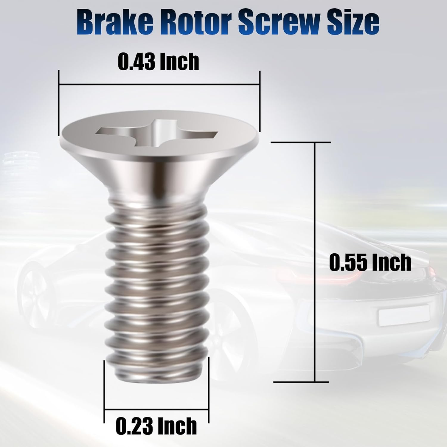 8 PCS Stainless Steel Brake Disc Rotor Screws, Brake Disc Rotor Screws for Front and Rear, 93600-06014-0H, Disc Brake Fixing Screw Compatible with Honda, Acura, Hyundai and Kia Models image number 5