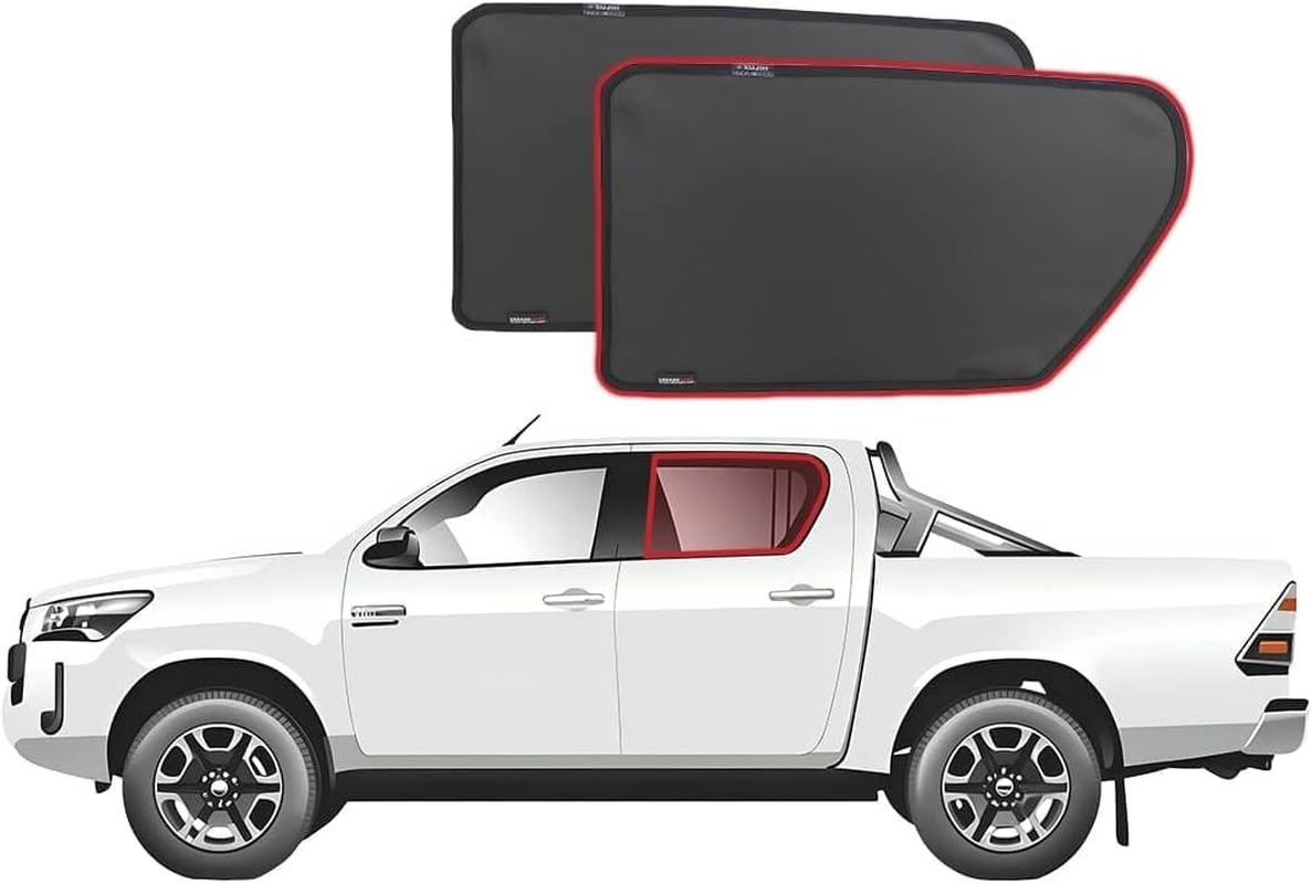 Genuine SNAPSHADES Car Rear Window Shades for Toyota Hilux 8Th Gen | Truckmasters OX (AN120/AN130; 2015-Present) image number 4