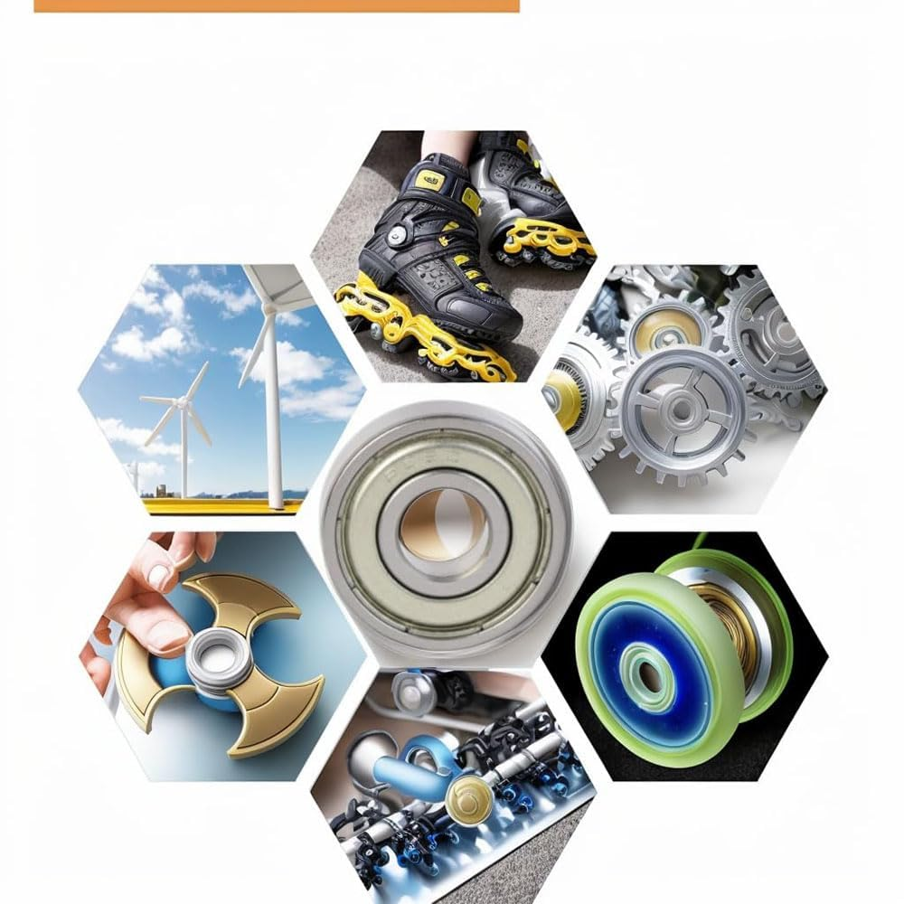 608 ZZ Ball Bearings 20 Pcs Metal Ball Bearings Double Shielded Miniature Groove Ball Bearings Carbon Steel Bearings for Skateboard Roller Inline Skates ﻿ image number 5