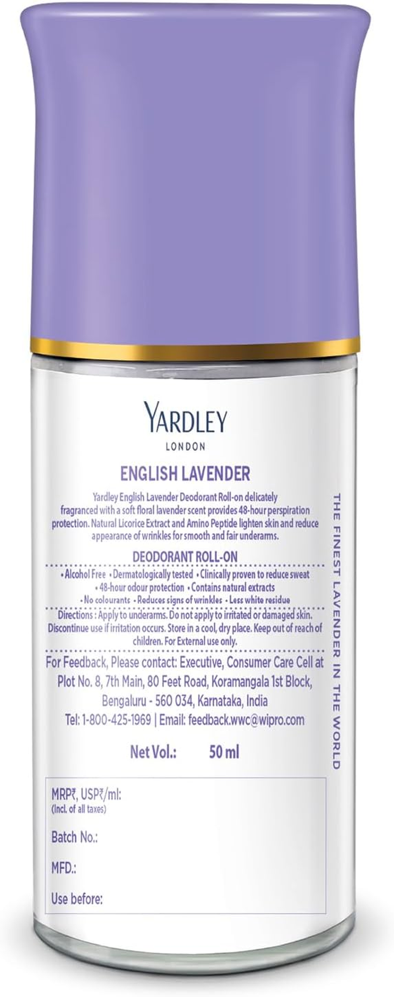 English Lavender by Yardley London Deodorant Roll-On 1.7 Oz image number 1