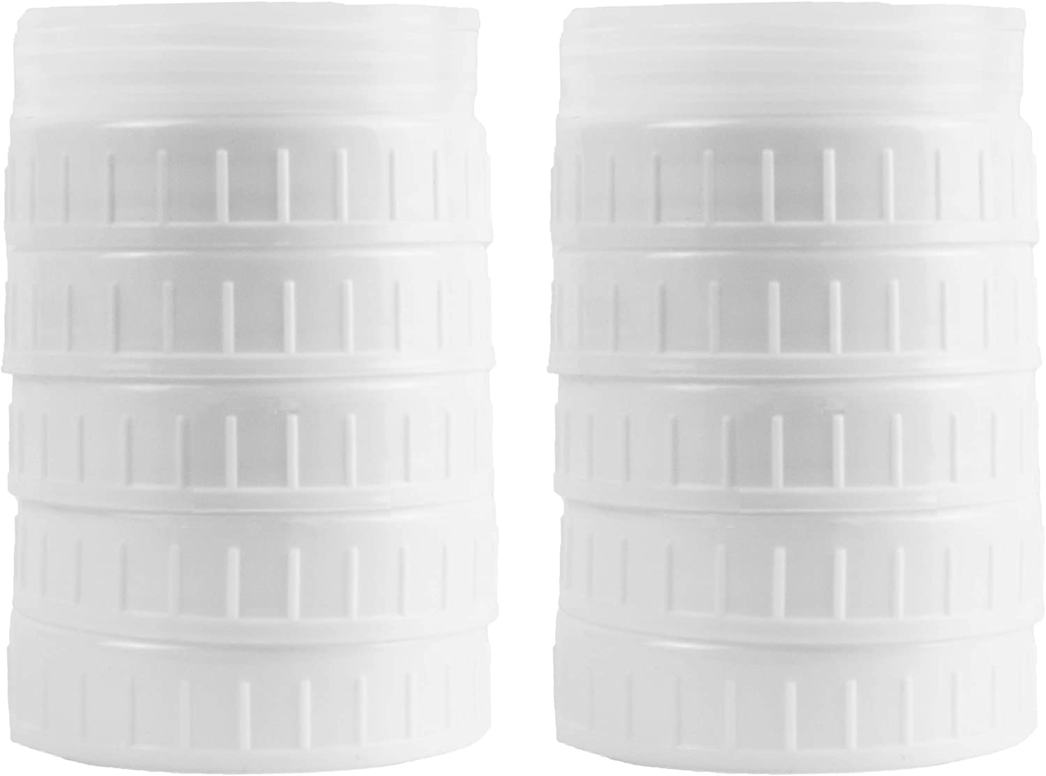 10 PCS White Plastic Mason Jar Lids with Silicone Grommets, BPA Free Canning Jar Lids, Reusable Leak-Proof Food-Grade Storage Screw Cap, Fit Wide Mouth 86Mm image number 4