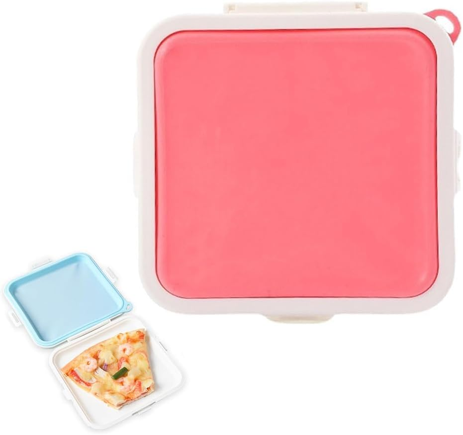 Silicone Sandwich Storage Box, 1Pc Silicone Sandwich Storage Box, Silicone Sandwich Container for Lunch Box, Sandwich Toast Case, Portable Bread Box Sandwich Container (Pink) image number 4