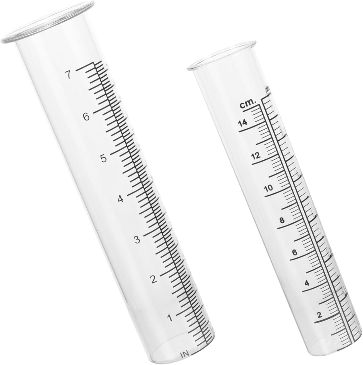 Ibasenice 2Pcs Transparent Shaped Rain Measuring Tubes Plastic Rain Gauges for Garden Supplies Accurate Precipitation Measurement Tools image number 6