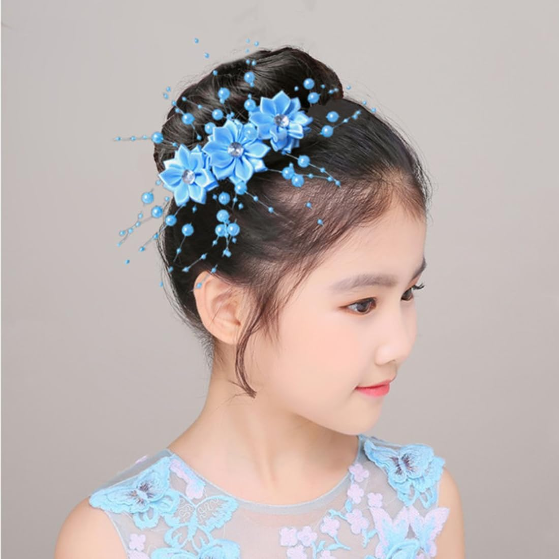 6 Pack Hair Clips for Girls, Flower Hair Clips for Women, Hair Accessories for Weddings for Women and Girls, Pearl Hair Clips, Flower Girl Princess Tiara