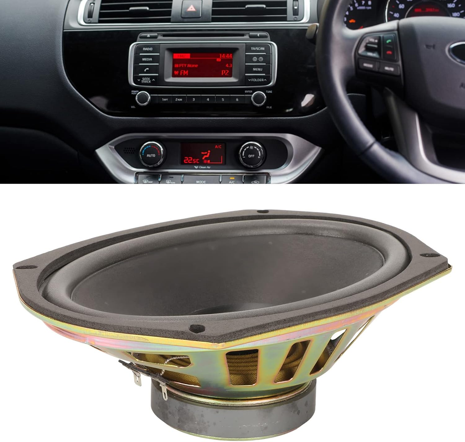 Car Loudspeaker, 6X9In 600W 4 OHMS 93Db Audio Loudspeaker, Reduced Distortion Mid Frequency Bass Car Speakers for Car Modification,Each