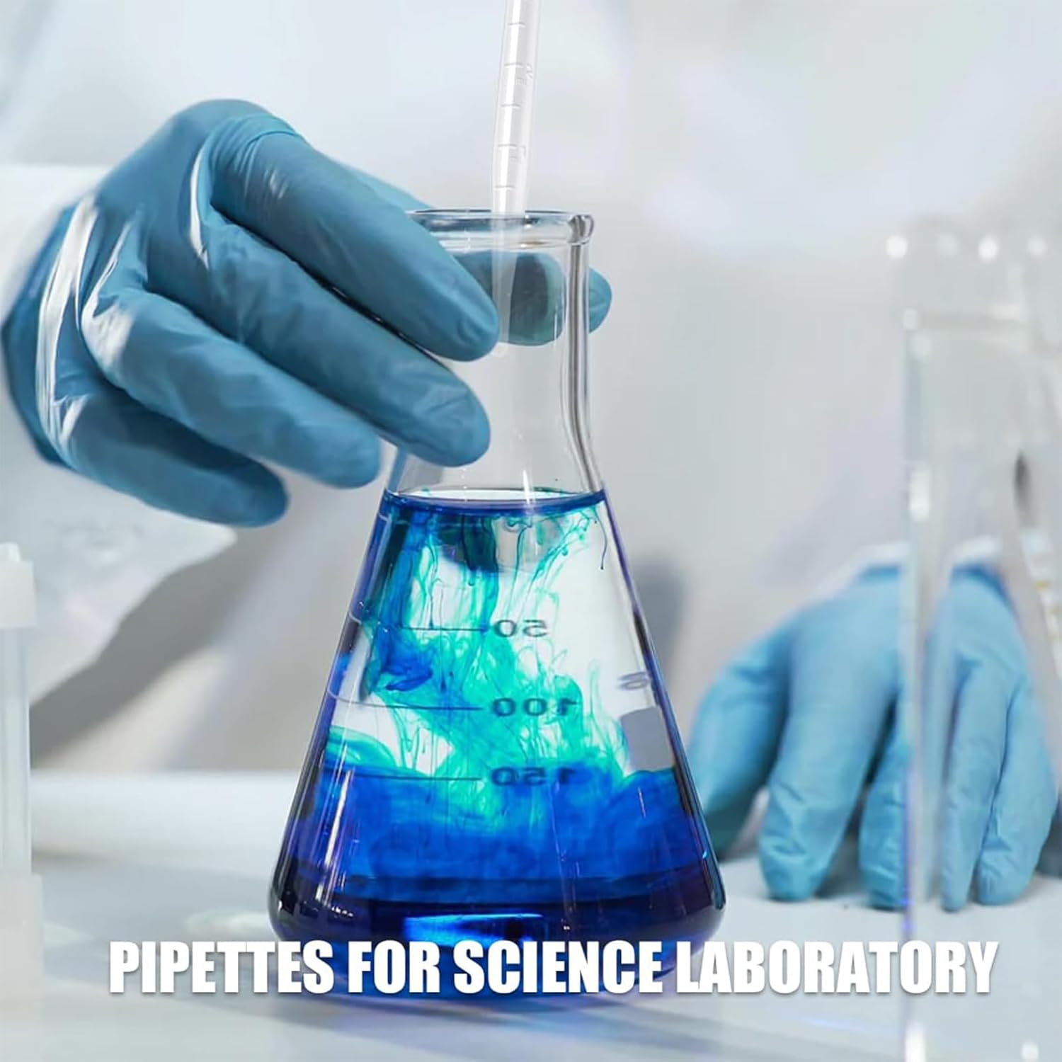 Jrusmr 200 PCS 3 Ml Disposable Plastic Transfer Pipettes-Calibrated Droppers for Science Labs, DIY Art, Essential Oils, and Makeup Application Tools image number 5