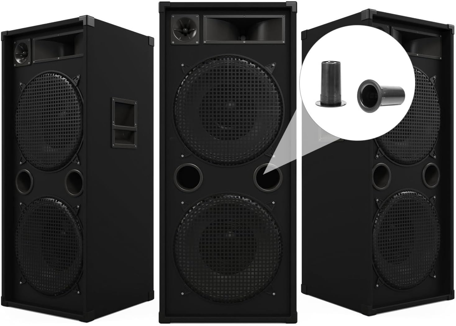 FELTECHELECTR 8Pcs Abs Bass Reflex Port Tubes for Speaker Box Port Hole Subwoofer Tube Plastic Speaker Hole Outlet for Car and Home Audio Systems image number 3