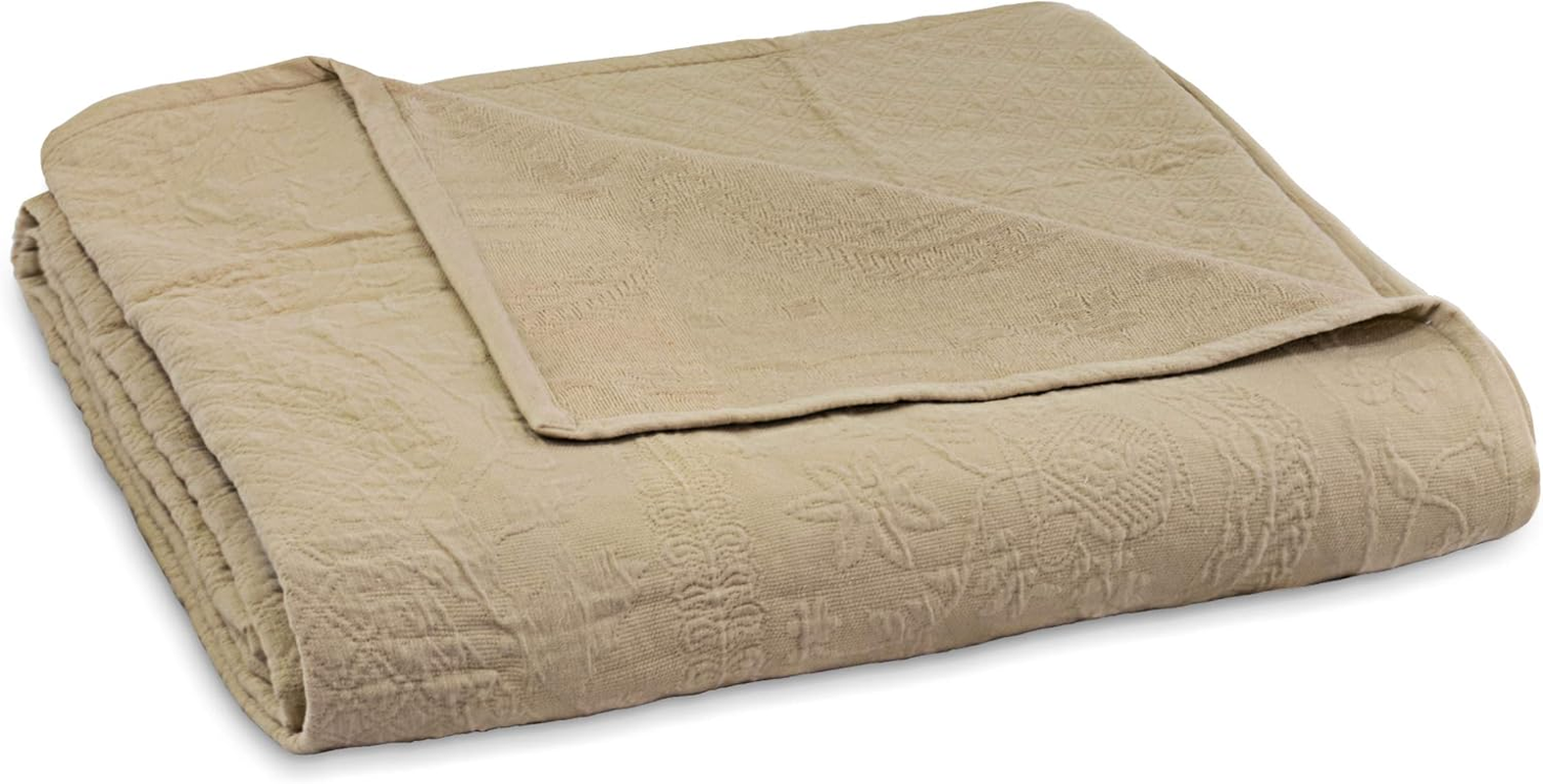 King Charles 13989BEDDKNGBIR Matelasse Bedspread,Birch,King image number 2