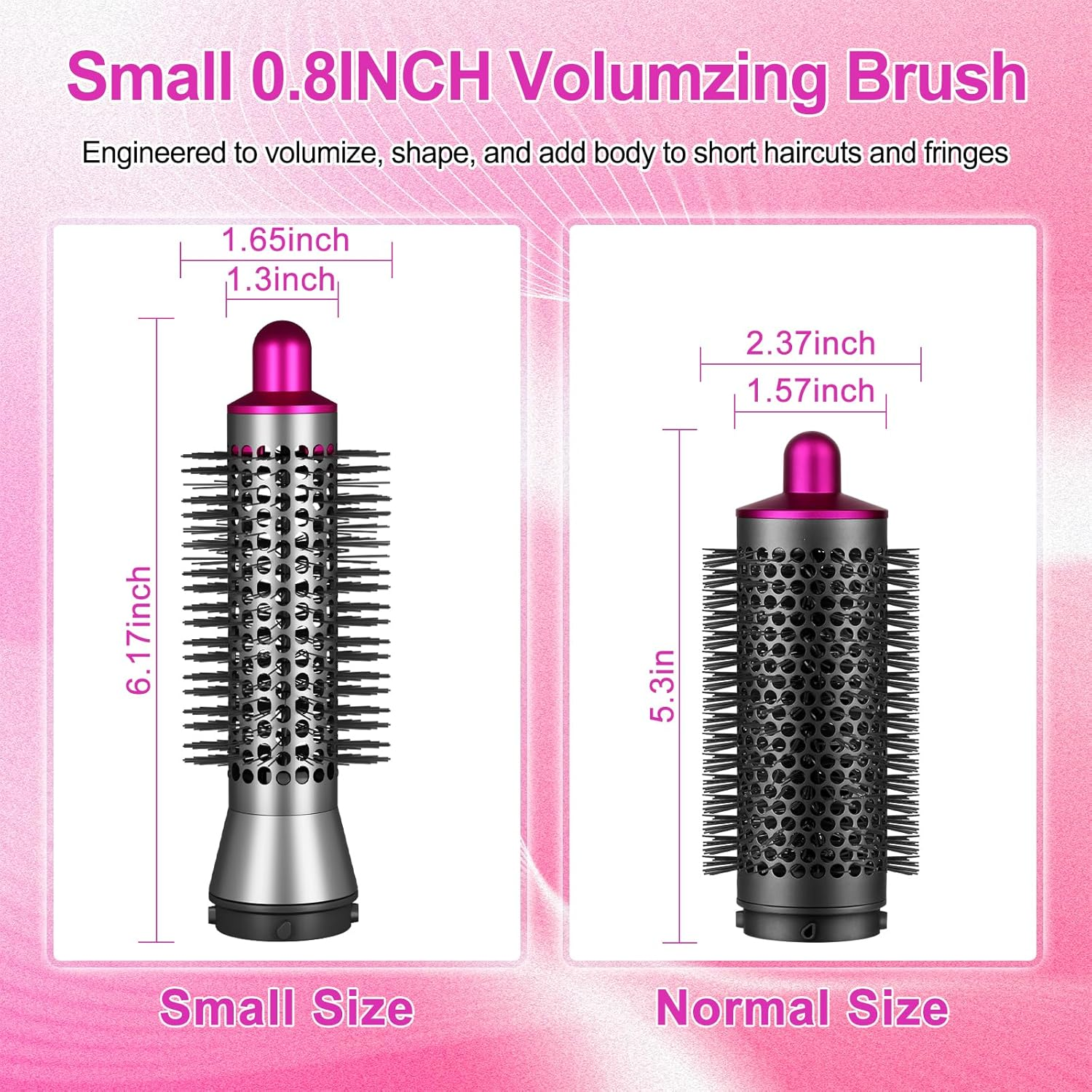 ZEPHBLOW Small round Volumizng Brush Replacement for Dyson Airwrap, 20MM Smaller round Brush Compatible with Airwrap Styler for Adds Hair Body Shape Volume, Hair Volumizing Attachment Replacemet for NO.971893-01
