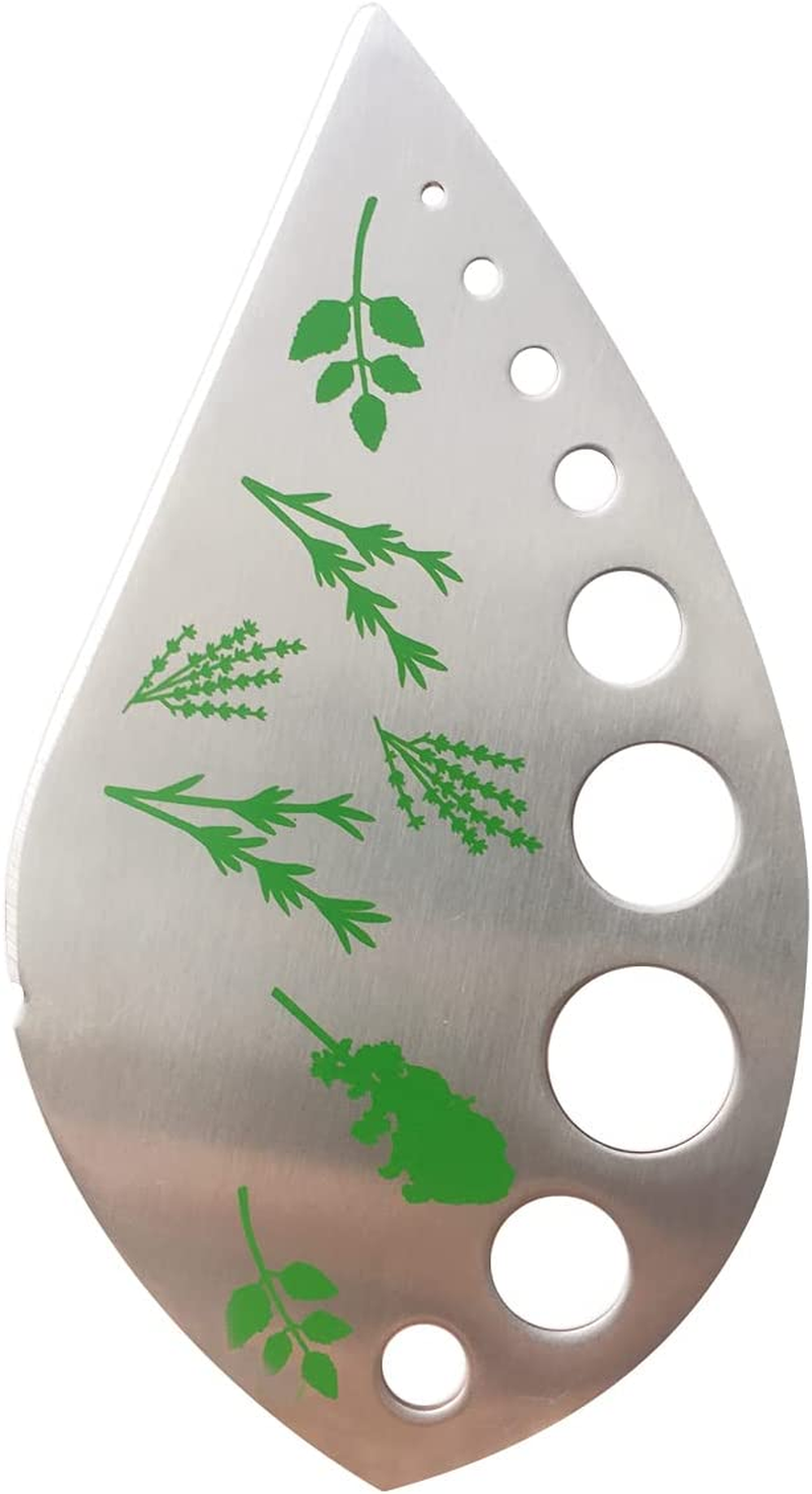 Herb Stripper Stainless Steel Kitchen Herb Leaf Stripping Tool Kitchen Gadgets for Kale, Chard, Collard Greens, Thyme, Basil, Cilantro Tool (9 Holes) image number 6