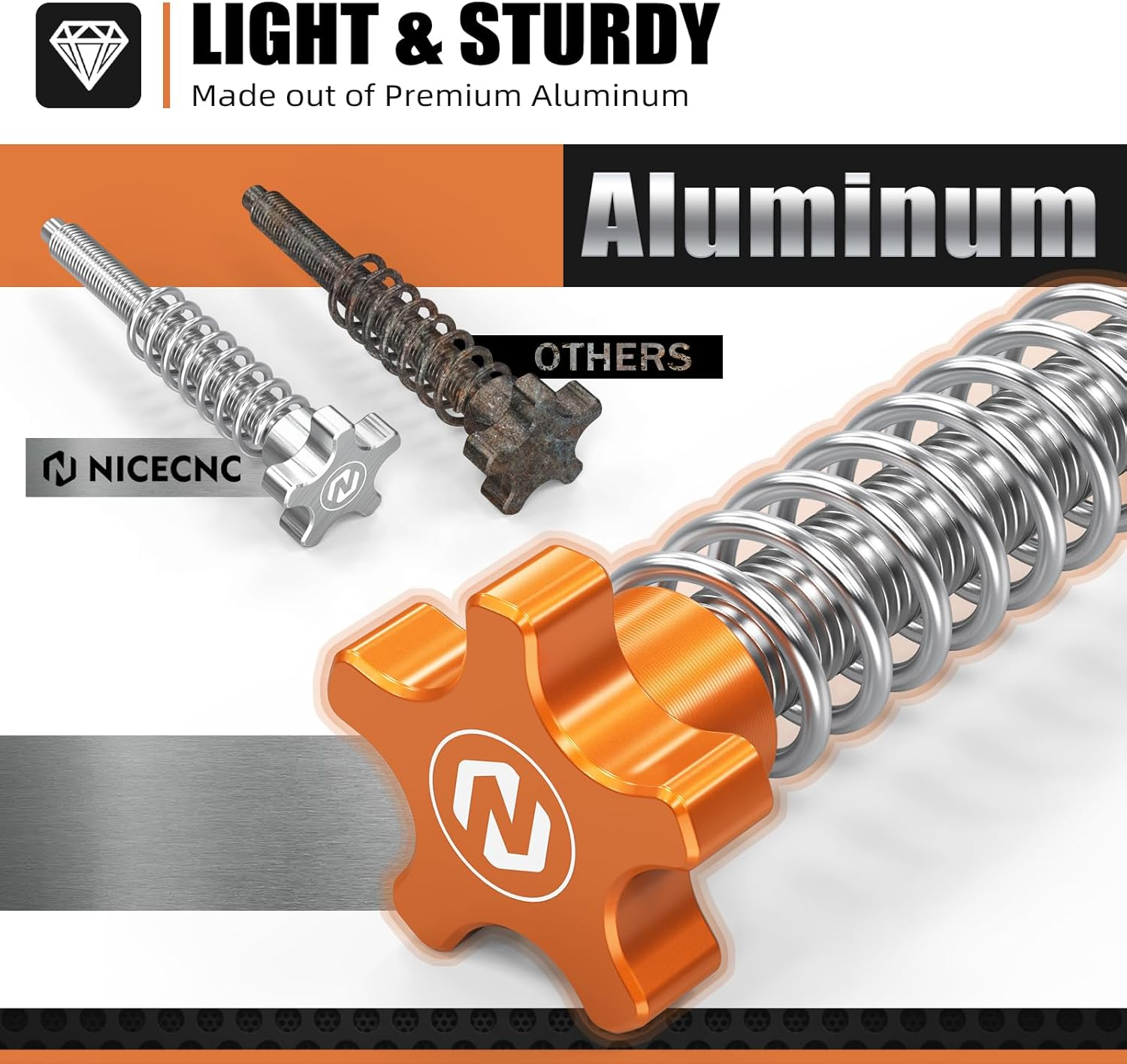 NICECNC Orange Idle Adjustment Screw Compatible with KTM 250XCW Tpi 300XCW Tpi 250EXC Tpi 300EXC Tpi 2018-2023 150XCW TPI 2020-2023 See Fitment image number 3