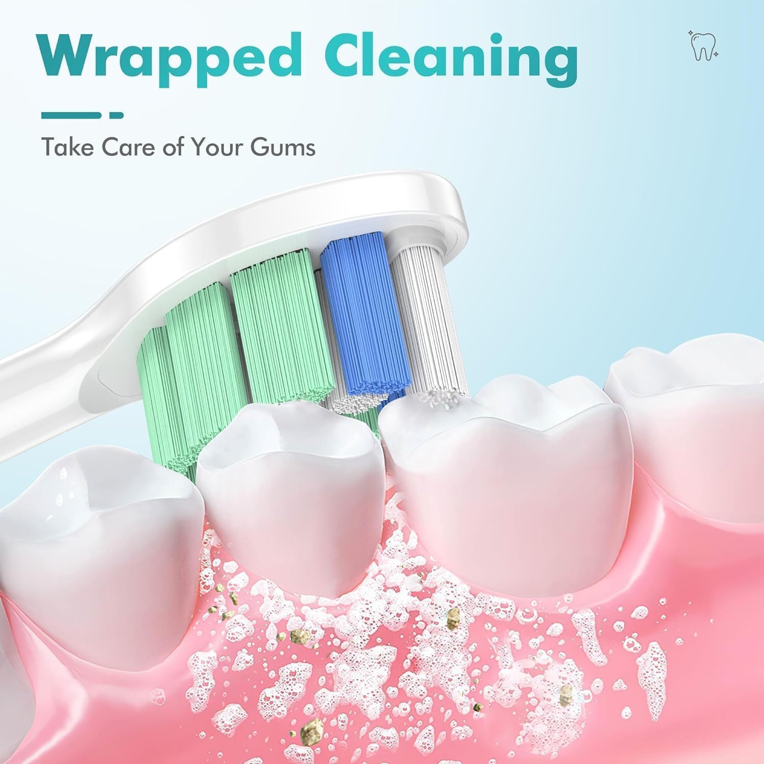 12X Replacement Toothbrush Heads for Philips Sonicare Replacement Heads, Compatible with Phillips Sonicare Replacement Brush Heads, Pack of 12 Professional Electric Toothbrush Heads Black image number 4