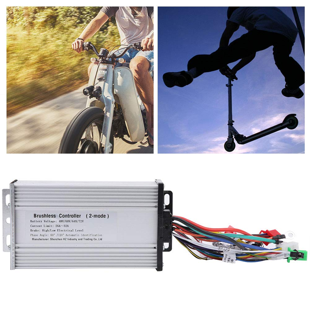 Motor Controller, 48V -72V Brushless Motor Controller, Professional Motor Speed Controllers, 12Tube Dual Mode Rectangula E‑Bike Motor Controller for Electric Scooter, Electric Bicycle image number 3