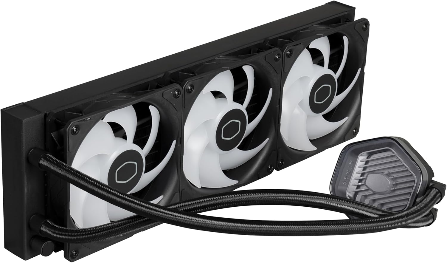 Cooler Master Masterliquid Atmos 360 Black CPU Liquid Cooler - AIO Water Cooling System, Dual Chamber Pump, Pre-Installed Sickleflow 120 Edge Fans, Addressable Gen 2 RGB, LGA1700 & AM5 Brackets image number 5